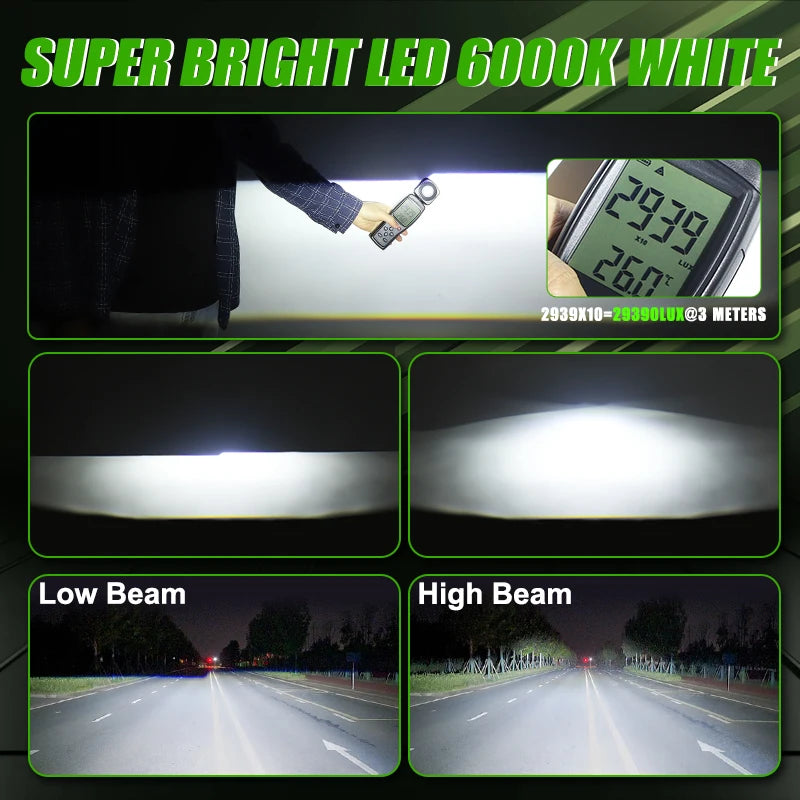2.5 Inch 80mm LED Halo Angel Eyes Projector Lens High Low Beam Bi LED Lights for H4 H7 9005 HB3 9006 HB4 Car Headlights Retrofit