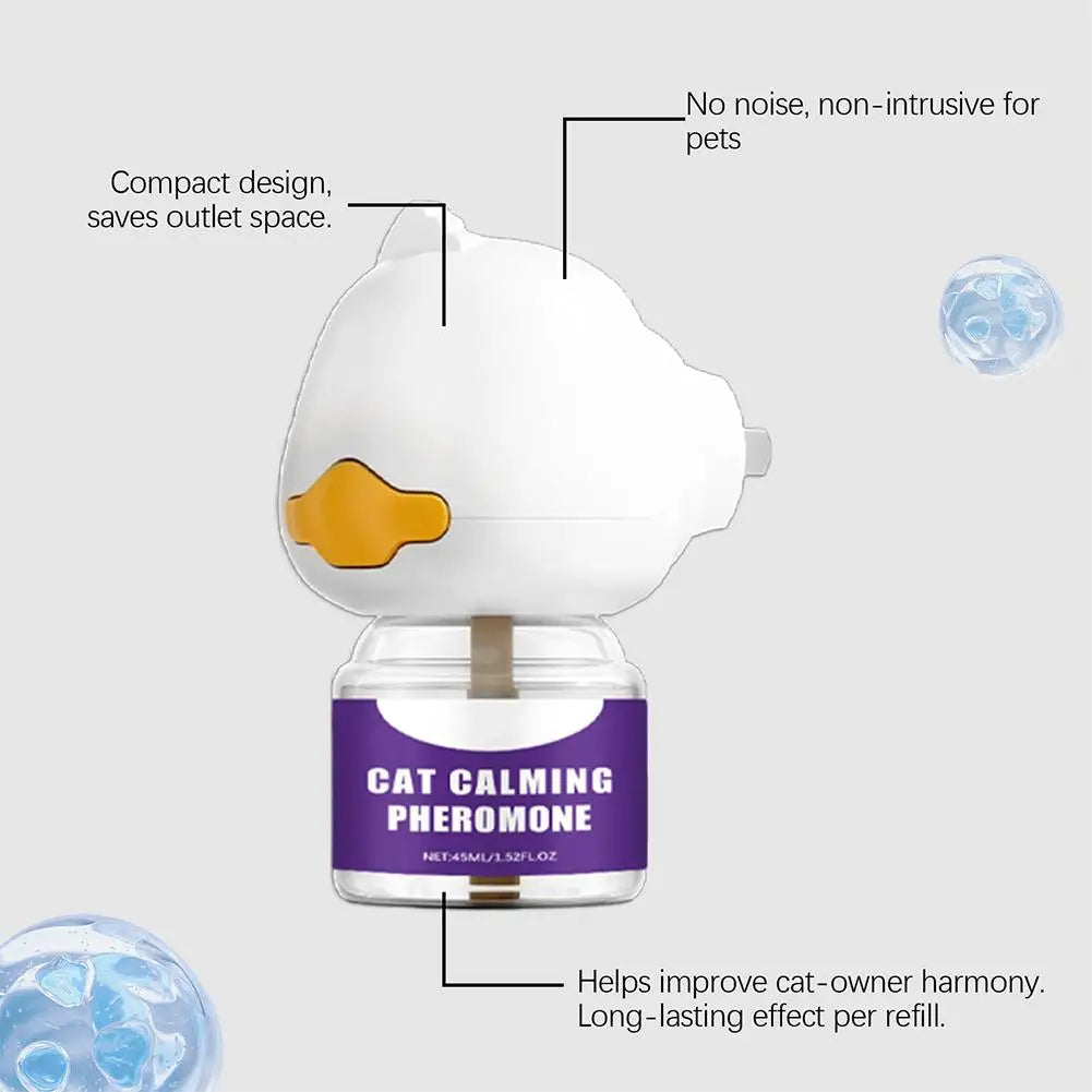 Pheromone Diffuser for Cats Pet Emotional Soothing Device Electric Plug-In Relieve Anxiety Reduce Scratching Calming Spray