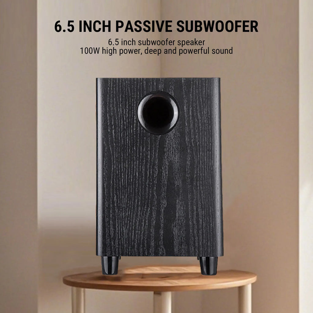 Home  Bass Woofer 100W Home Subwoofer 6.5 Inch Independent Passive Subwoofer Speaker Plug and Play for Home Theater Party