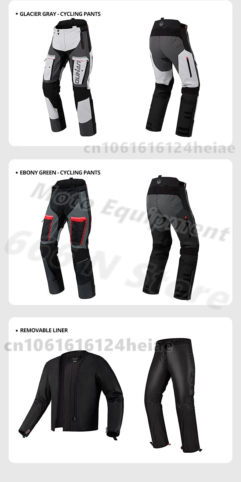 Waterproof Motorcycle Jacket and Pants Suit with CE Level Fall Protection Motocross Riding Gear for All Weather Conditions