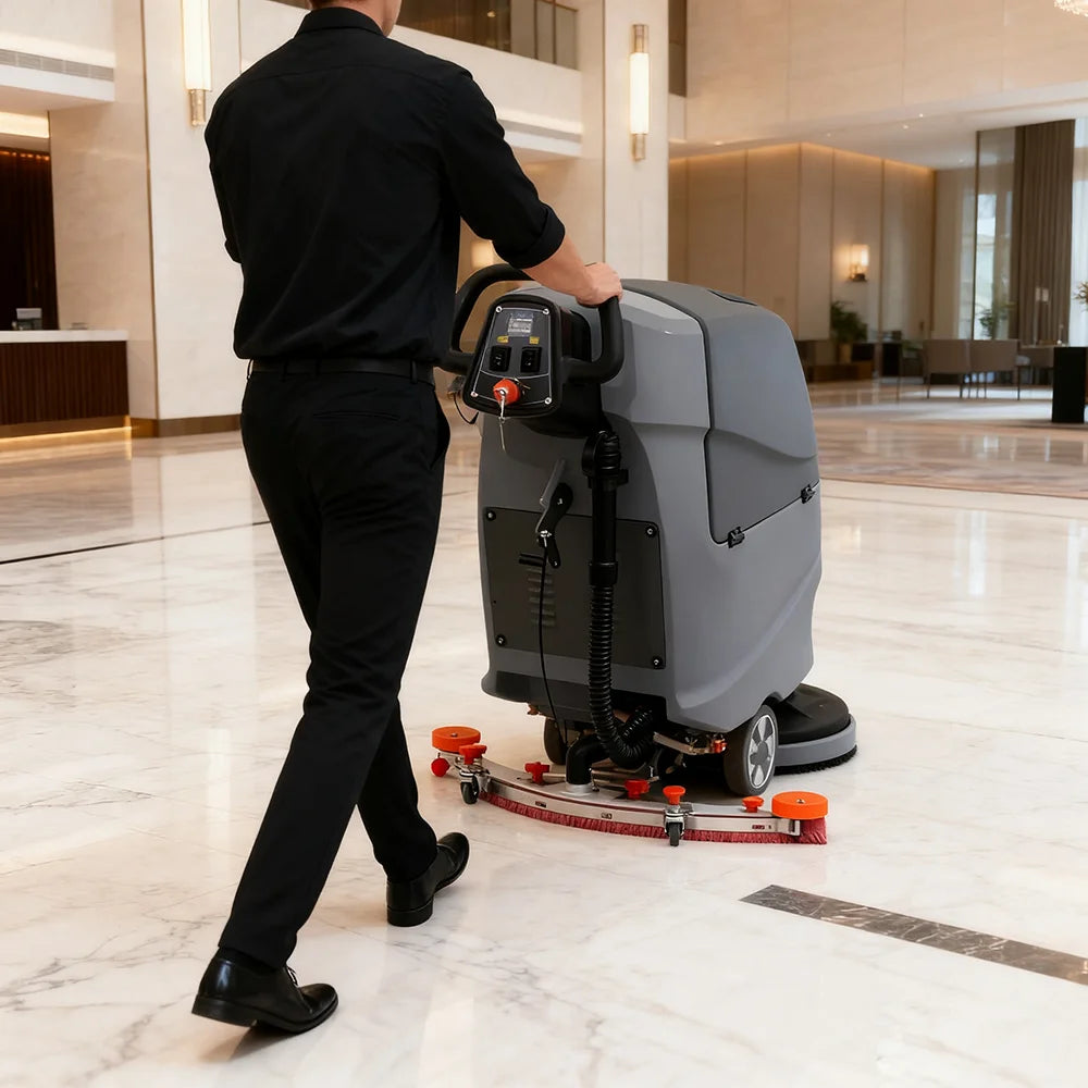 A5B Commercial Cleaning Equipment Industrial Vacuum Cleaner Walk-behind Floor Sweeper Scrubber