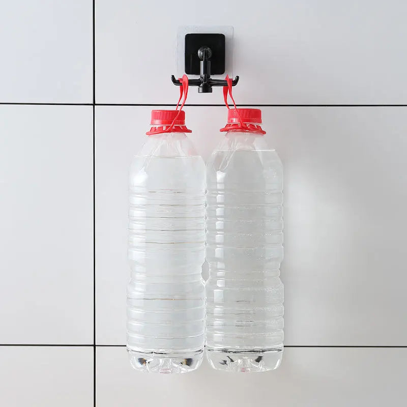 Kitchen Organizer Swivel Hooks Creative Hooks  Hole-free Multifunctional Explosion  Rotatable Dual-Use