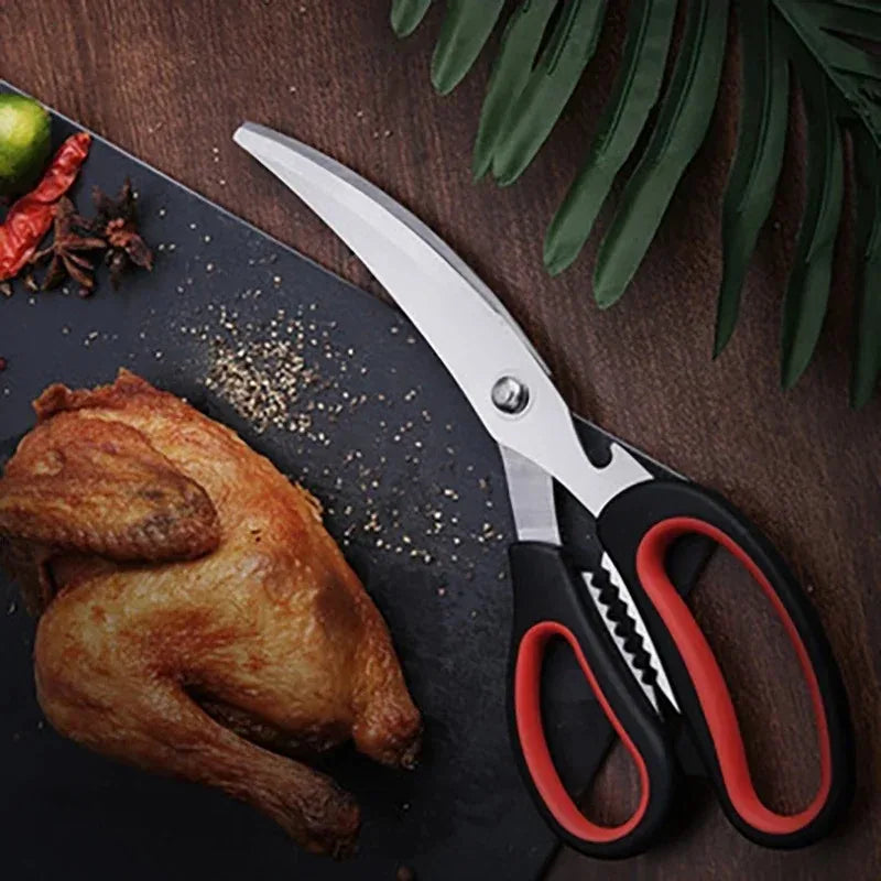 Stainless Steel Scissors Functional Vegetable Food Scissors Kitchen Gadgets Barbecue Kitchen Scissors