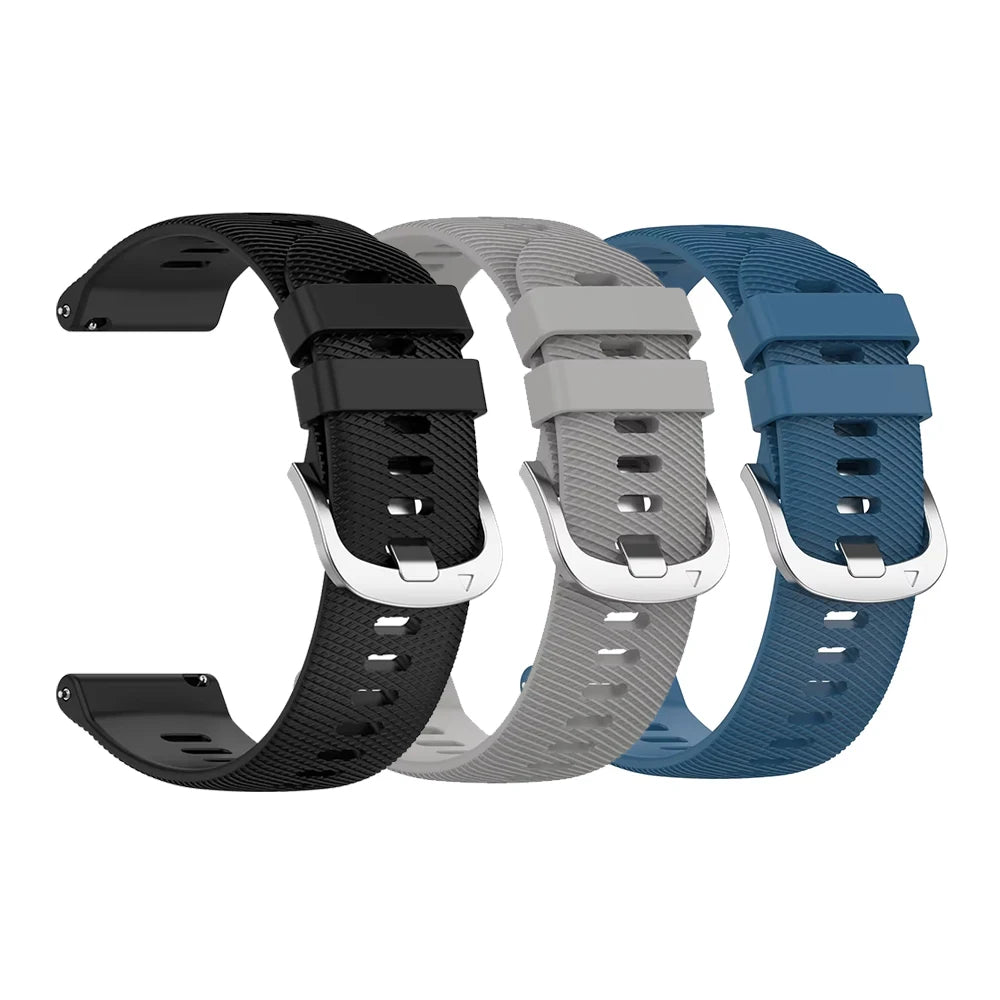 Silicone Strap 20mm For Garmin Forerunner 645 165 245 245M/Vivoactive 5 3 Wristband Bracelet For For Garmin Venu SQ SQ2 Band