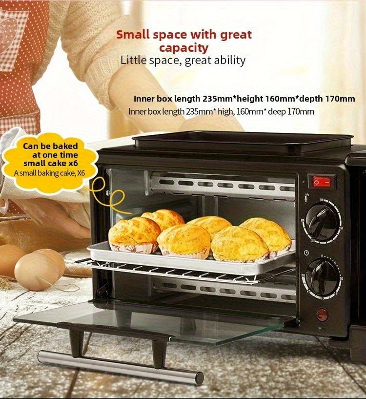 Breakfast Maker, Toaster, Sandwich Oven, Coffee Maker, Small Appliances 3-in-1 Multifunctional Home Toaster