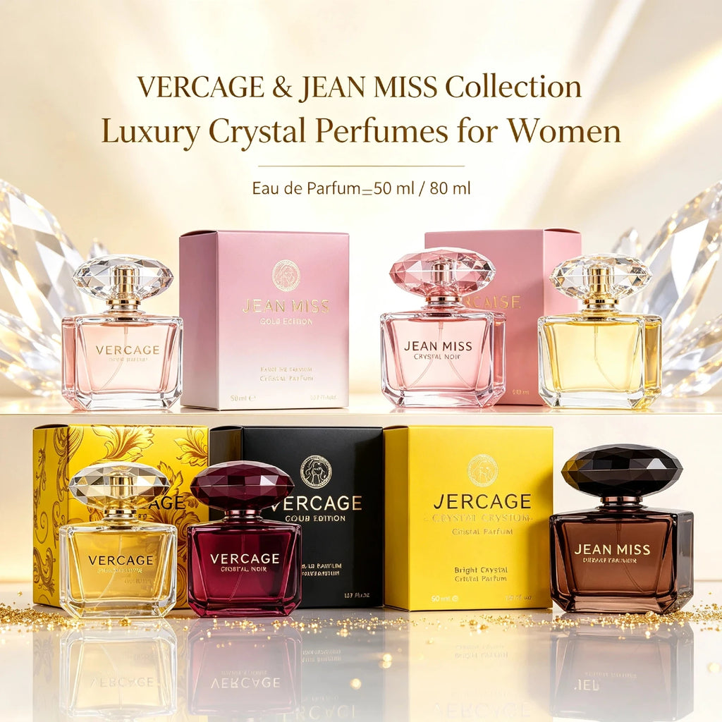 Luxury JEAN MISS Perfume for Women, Elegant Teardrop Bottle with Crystal Diamond Cap, Romantic Floral Long Lasting Eau de Parfum