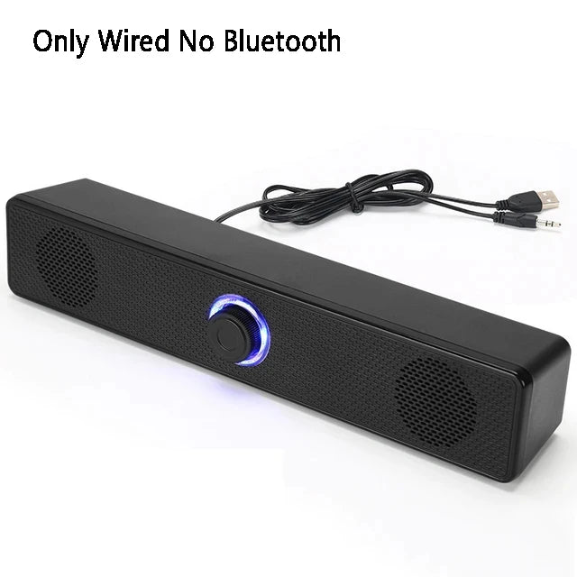Soundbar Computer PC TV Laptop Desktop Wired Wireless Bluetooth Speaker Sound Box Bar Music Portable Caixa De Som Audio System