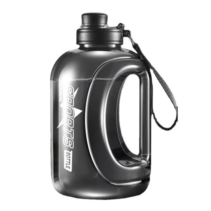 1.8L/2.8L Large Capacity Sport Water Bottle Men's Fitn Cup with Straw Portable Outdoor Big Belly Cup Durable Water Jug for Men