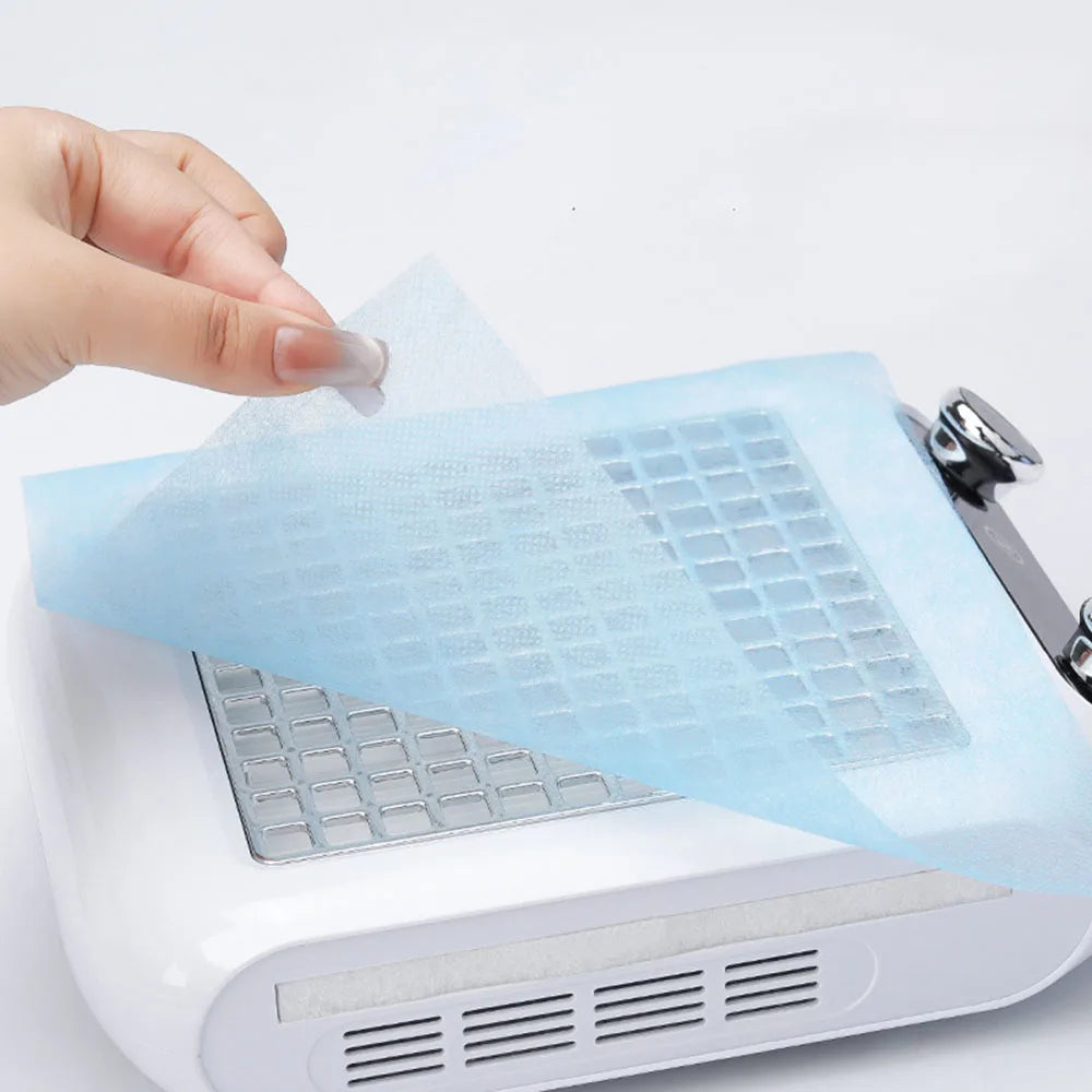 100Pcs Nail Vacuum Clean Collector Filter Paper Set 20*24cm Dustproof Replace Filters Disposable Manicure Machine Dust Accessory