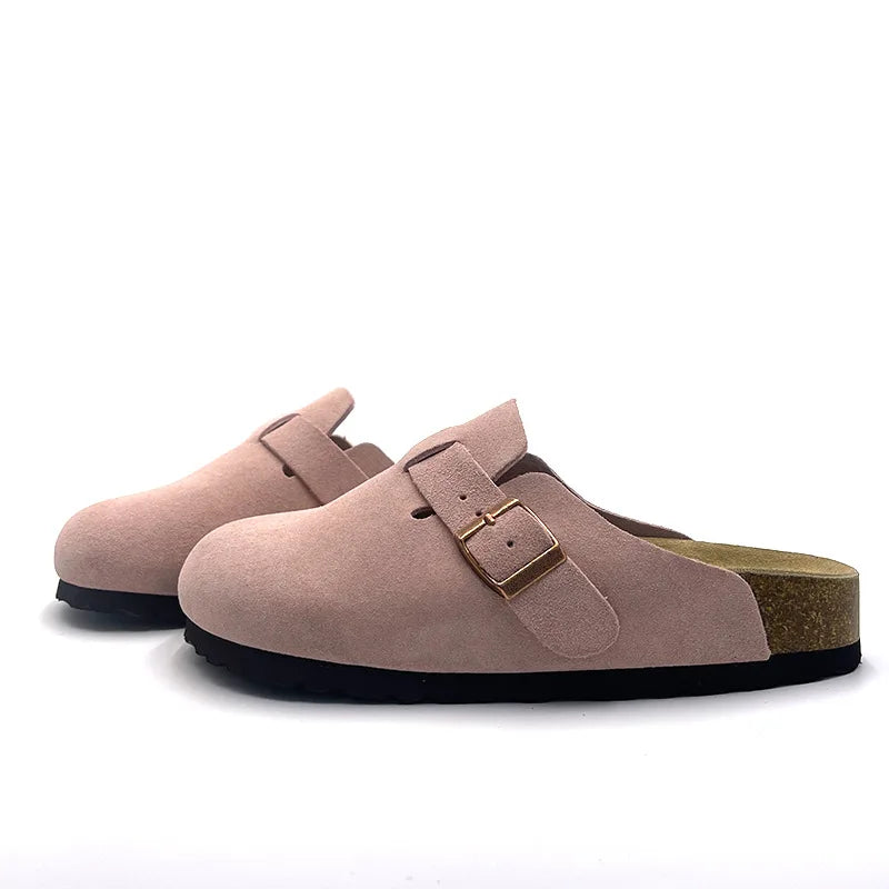 High-quality Vintage Fashion Suede Leather Sandals, Unisex, Spring and Autumn Trendy Premium Slippers