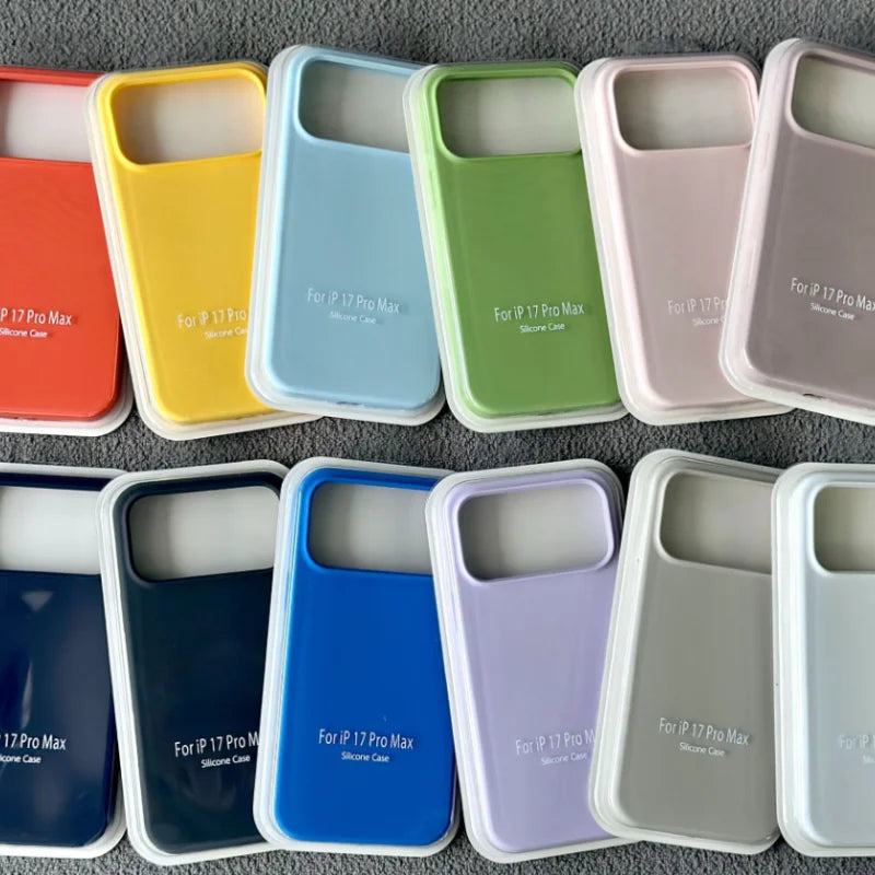 Premium Liquid Silicone Silky Smooth Delicate Touch Case For IPhone 18 17E Pro Max 16E 15 14 Plus 13 12  Anti-drop Protect Cover