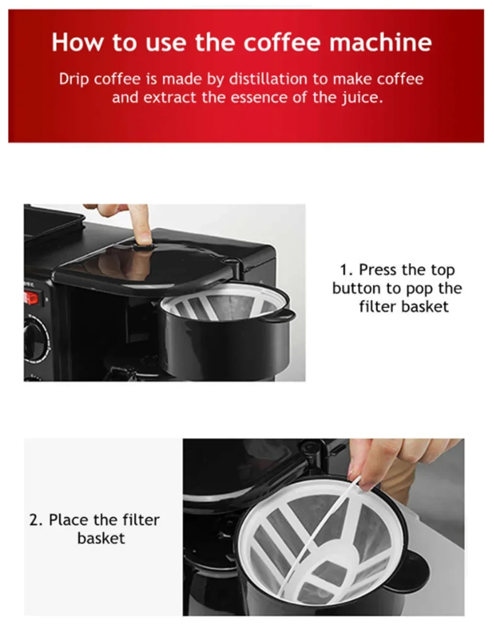 3 in 1 Breakfast Machine. Toaster. Coffee Machine. Oven. Kitchen Oven. Kitchen Appliances.