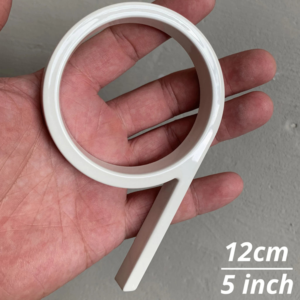 1pc 125mm Floating House Number Outdoor 5 inch White Aluminum Alloy Apartment Door Numbers Mailbox Address Sign #0-9 With Screws