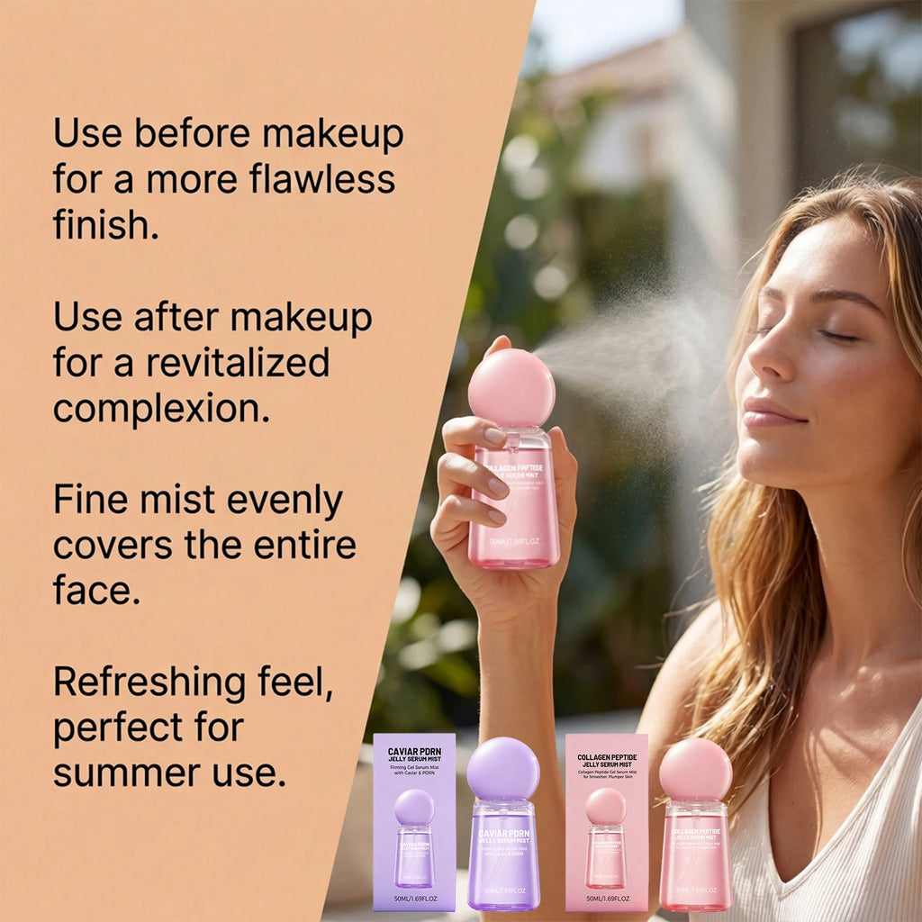 Brightening Collagen Peptide Skin Mist Hydrate Nourish Facial Skin Pre Makeup Primer Refreshing Smooth Soft Skin Beauty Care
