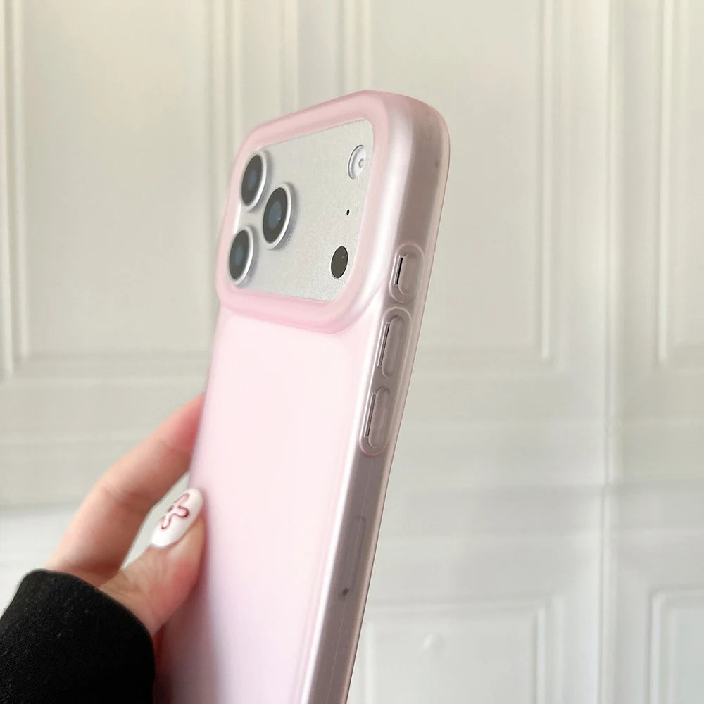 Luxury Transparent Matte Case For iPhone Air 17 16 15 14 13 12 Pro Max Plus 16E Clear Candy Color Silicone Soft Cover Shell 17P