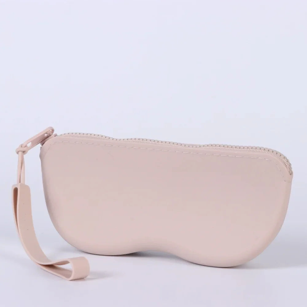 Soft Silicone Zipper Glasses Bag Storage Waterproof Bag Cosmetic Coin Bag for Women Girls Dustproof Glasses Box