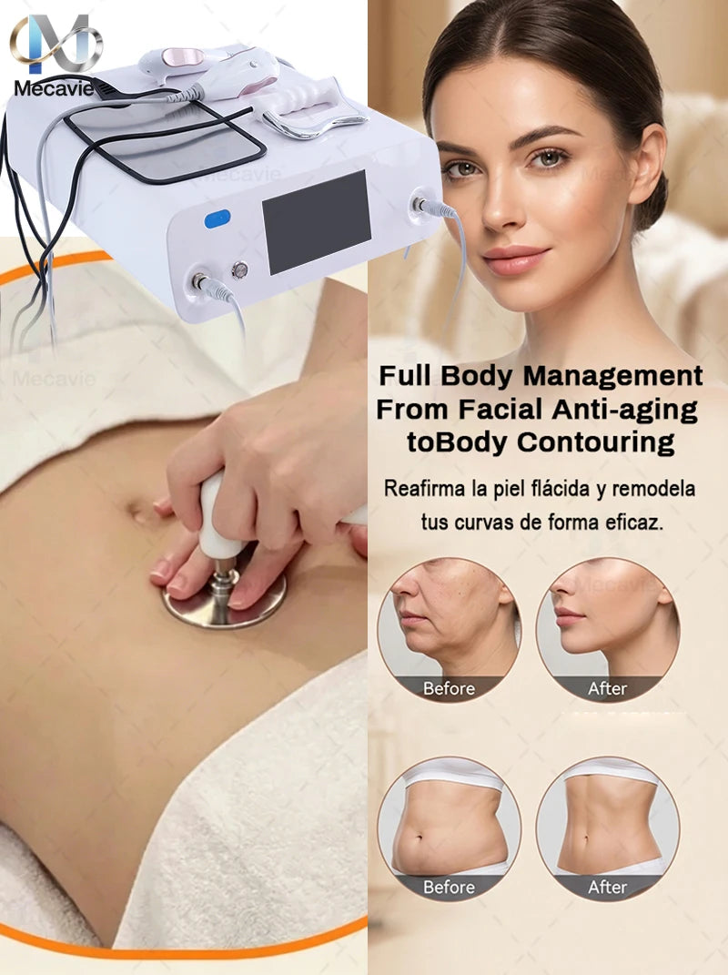 Mecavie 448KHz High RF Therapy Machine 500W Deep Thermal System 4 Probes (CET/RET)  Body Sculpting Pain Relief Facial Lifting