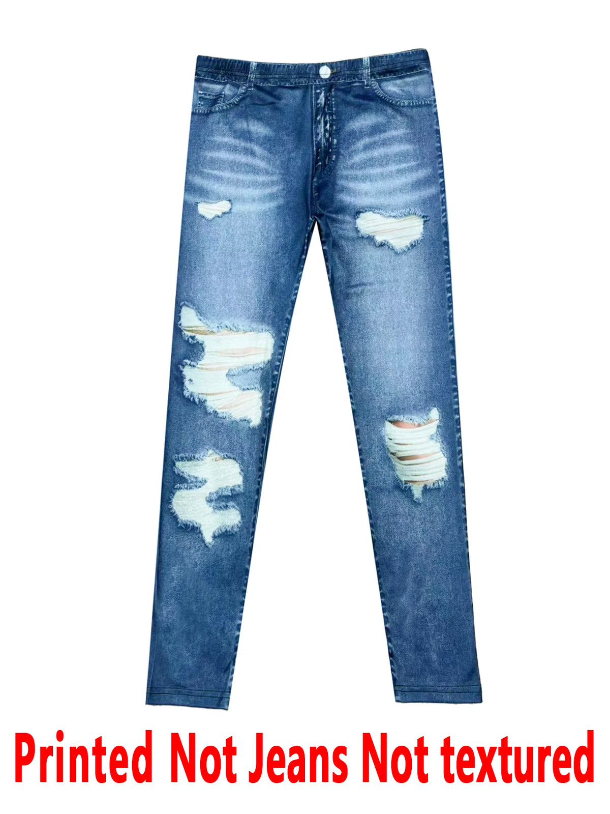 5757 [Printed Leggings - Not Faux Denim Fabric]Printed Leggings - Women'S Long Pants Made of Non-Faux Denim Fabric,