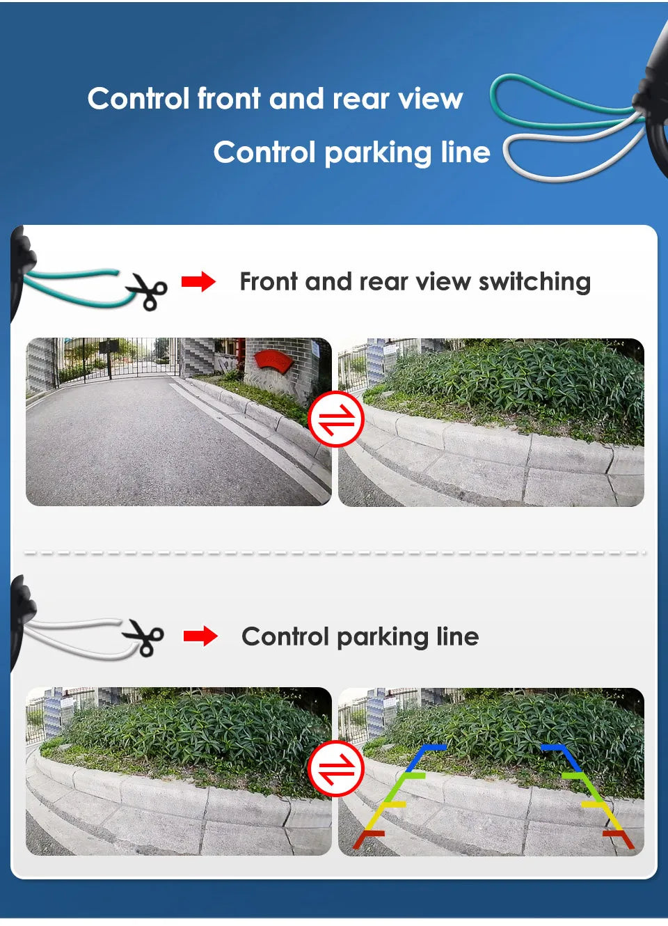 AHD 4K CCD 180 Degree Fisheye Lens Car Rear Side Front View Camera HD Wide Angle Reversing Backup Camera Night Vision Waterproof