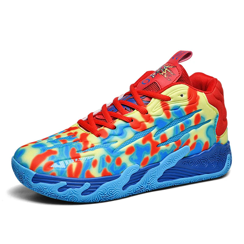 Men Basketball Shoes Field Training High-top Comfortable Non-slip Sports Footwear Luxury Lace-up Flat Sneaker for Men Traf Homme
