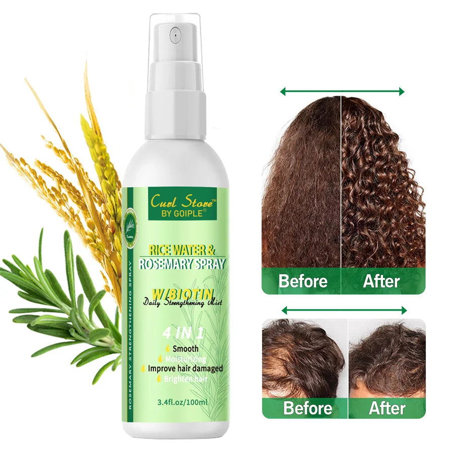 GOIPLE Moisturizing & Nourishing Rice Water & Rosemary Spray Smoothing Hair Wax Stick Flyaway Control Baby Bangs Gel Styling Wax