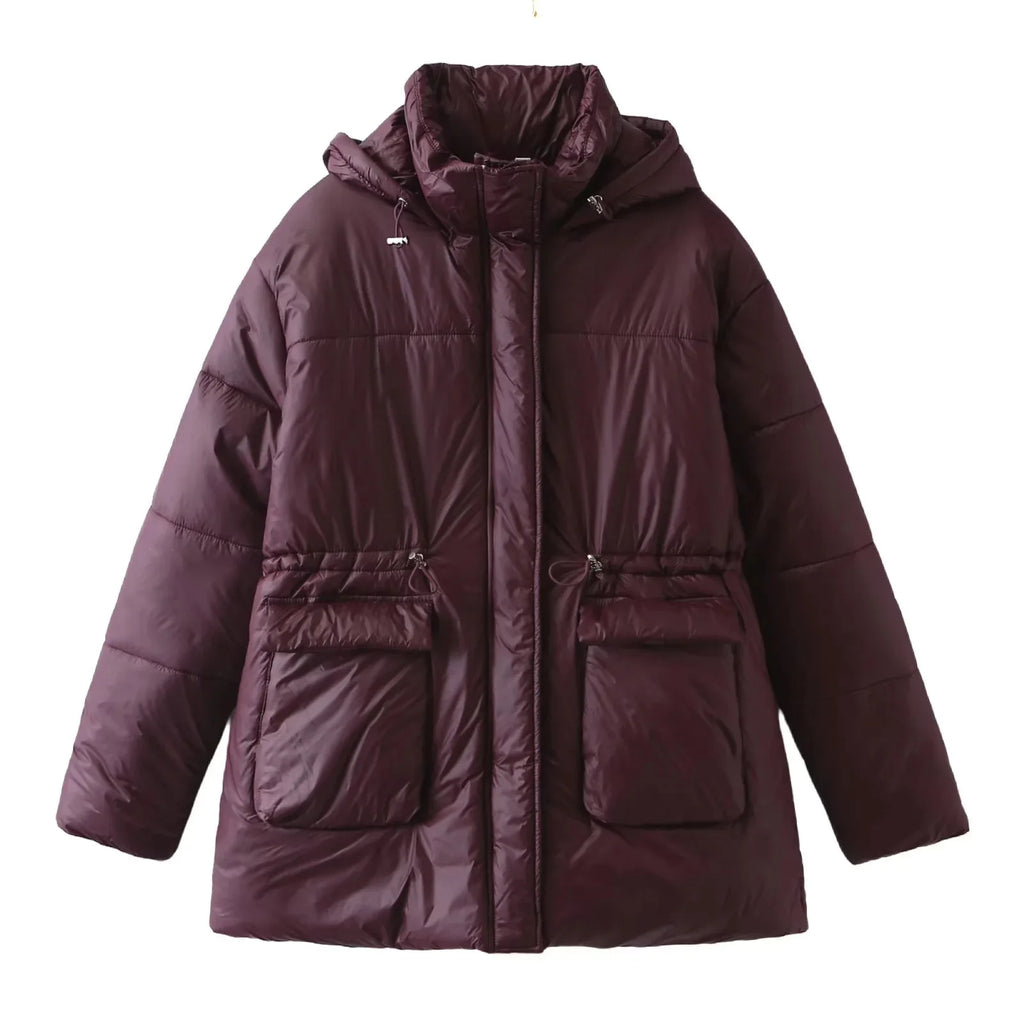 2025 Winter New Fashionable Casual Versatile Loose-Fit Hooded Cotton Jacket
