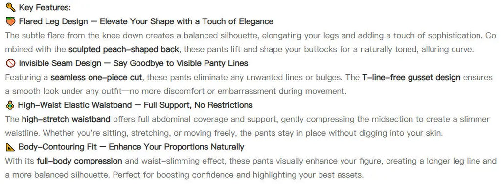 Women's High-Waisted Flared Pants, Elastic Waist, Cinching Hip-Lifting, Casual Yoga Pan for All-Season Exercise and Outdoor Wear