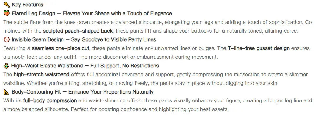 Women's High-Waisted Flared Pants, Elastic Waist, Cinching Hip-Lifting, Casual Yoga Pan for All-Season Exercise and Outdoor Wear