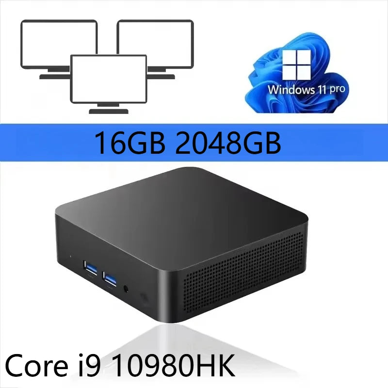 2026 Intel Core i9 10980HK N150 Mini PC 16GB RAM 1TB SSD WiFi 6 BT5.2 Windows 11 4K Portable Gaming Desktop Computer