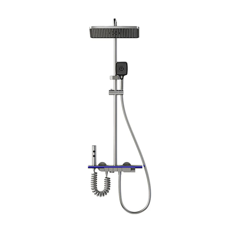 Shower Set, Thermostatic LED Display, Piano Key Pressurized Nozzle, Bathroom Home Decor, Water Saving Faucet System