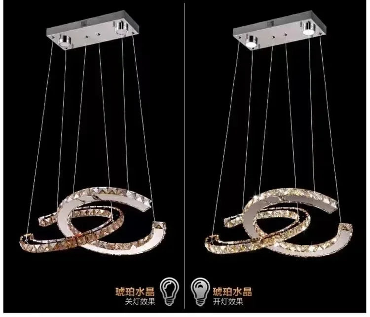 Modern 2024 New Special-shaped Crystal Chandelier Modern Simple Decoration Living Room Dining Room Home Decoration