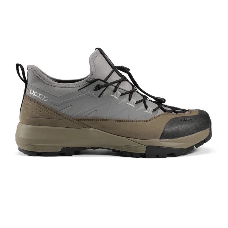 Genuine Leather Hiking Walking Shoes for Men Elastic Band Non Slip Sneakers Comfortable Outdoor Travel Running Shoes