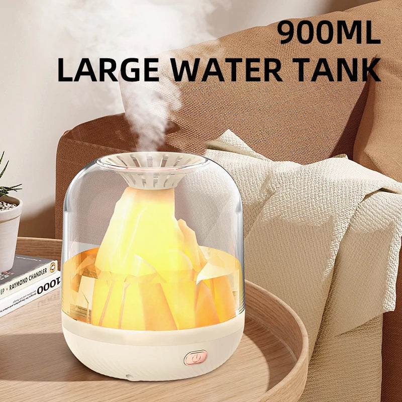 Rechargeable Volcano Humidifier, Large-capacity Water Supply Intelligent Spray mini Humidificador Aromatherapy Cool Mist Maker