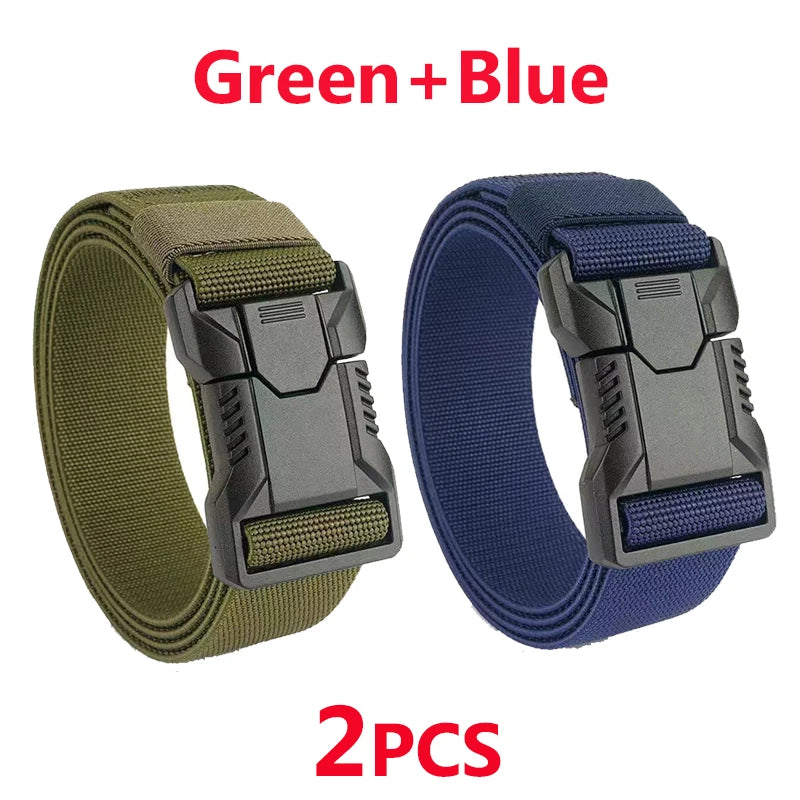 Nylon Tactical Belt Men Automatic Buckle Quick Release Military Belt Outdoor Casual Workwear Training Pants Heavy Duty Web Belt