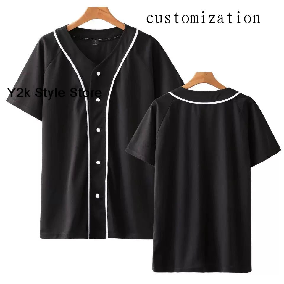 Baseball suit customization Baseball Jersey Harajuku Thin button Baseball Uniform Men/Women Baseball Jersey