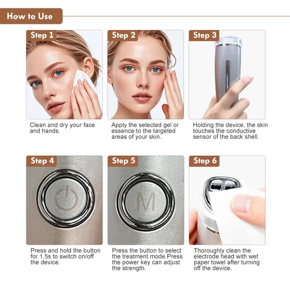 Home Beauty Instrument High Frequency Lifting Machine RF Face Massager Skin Care Tool for HIUFU Facial Lifting and Eye Tightenin