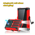 50000mAh Solar Power Bank 22.5W Magnetic Wireless Charging Camping Powerbank with Cables External Battery for IPhone Magsafe
