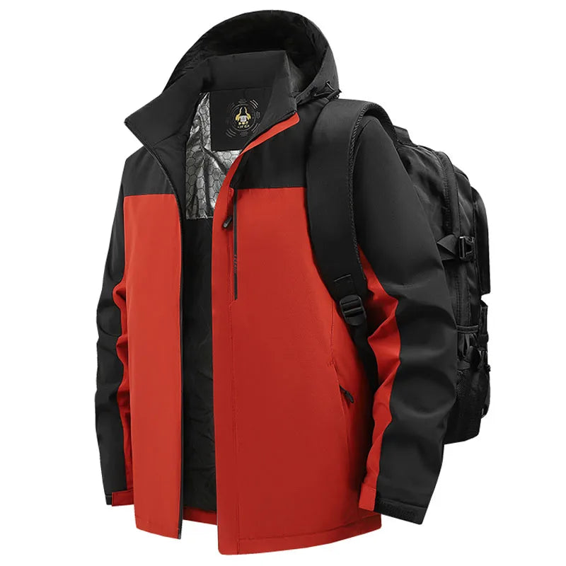 Men's Parka Splicing Mens Parka Winter New Hooded Down Jacket Fleece Warm Jackets Men Business Leisure Coat Baseball Coats 5099