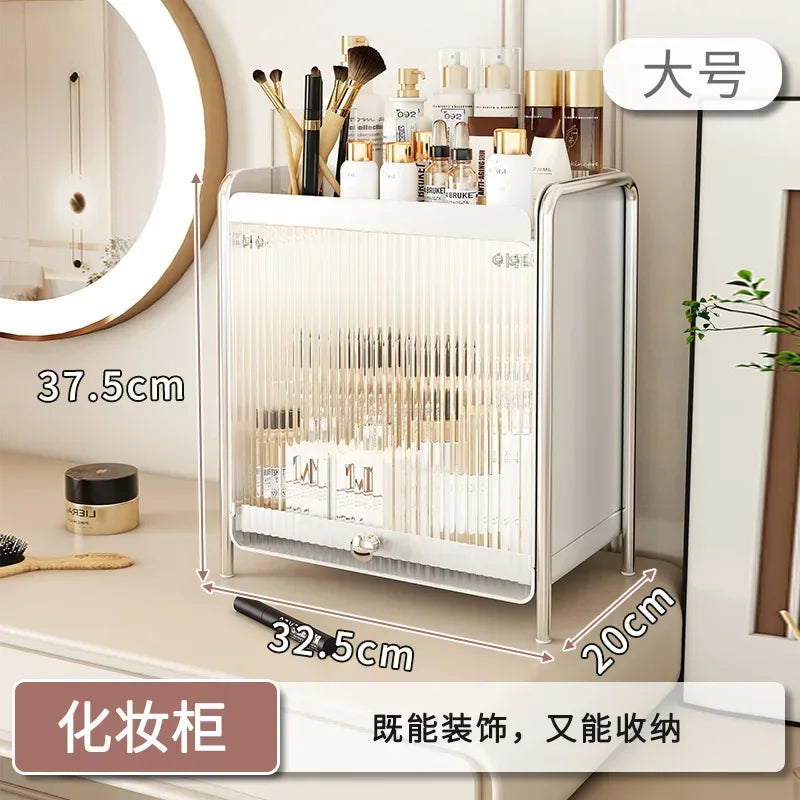 New Drawer Organizer Deluxe Desktop Makeup Organizer Kitchen Shelf Dustproof Mug Tea Set Coffee Drawer Countertop Organizer