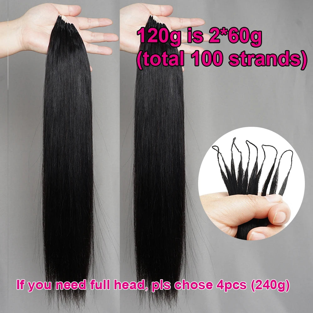 Feather Crochet Human Hair Extensions 16-26Inch Burmese Straight Hair Pre-Looped Invisible Pre-Separated Crochet Bulk Human Hair