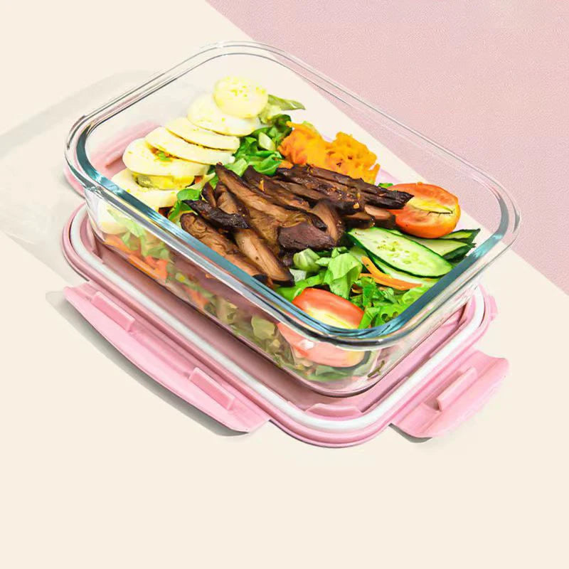 High quality Lunch Box Glass 1050ml Food Storage Box Microwave Bento Box school food containers compartment