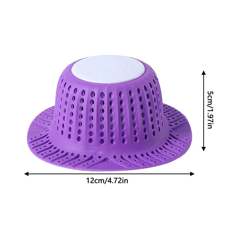 Anti-Clogging Filter Sewer Filter Net, For Shower, Bathtub, Sink Drain Trap, Silicone Collapsible Drain Protector,