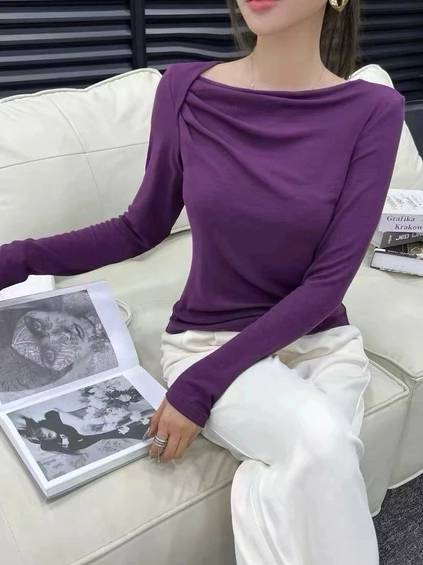 Women's Long Sleeve Pullover Sweater Basic Elastic Knitted Jumper Solid Autumn Winter Fashion Top Female Knittedwear