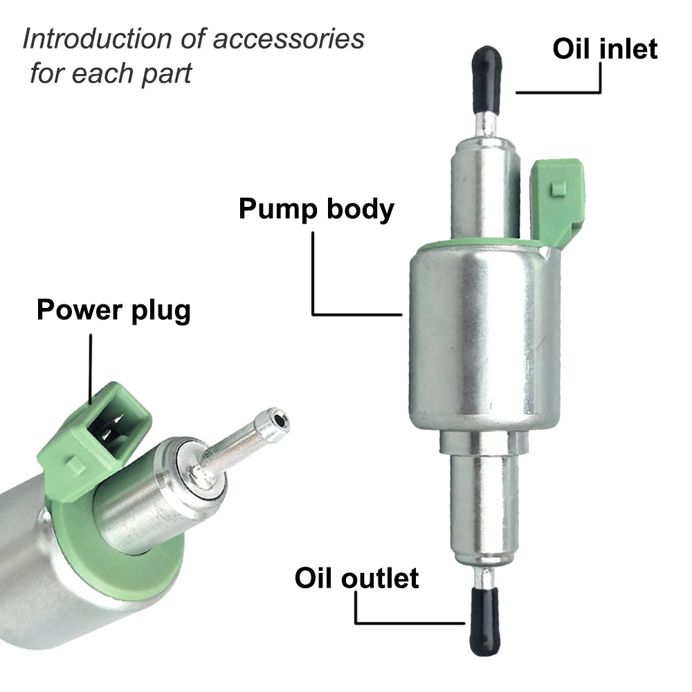 Universal 2KW-6KW Car Air Parking Heater Oil Fuel Pump Pulse Metering Pumps 12V For Webasto Eberspacher Auto Heaters Accessories