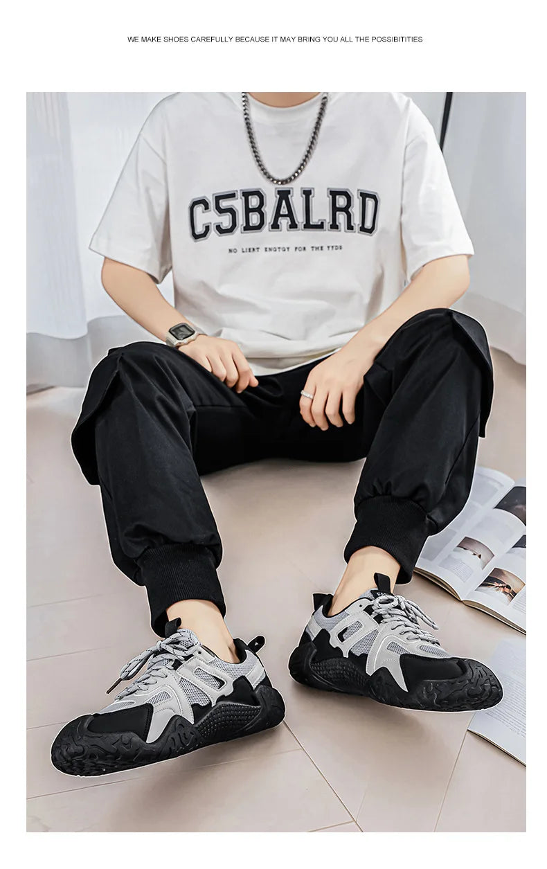 Men's 2026 Summer New Breathable Hiking Sneakers Anti-Slip Wear-Resistant Outdoor Casual Daily Streetwear Footwear in 3 Colors
