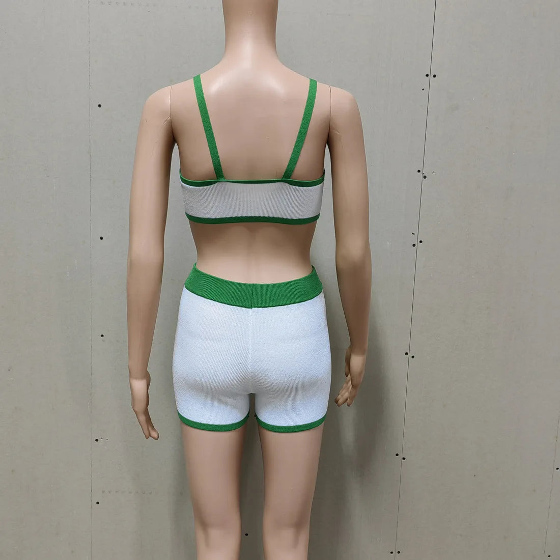 Summer Contrast Knit Outfits Halter Top And Short Trousers Sets Female Beach Holiday Sexy Casual Tracksuit Y2k Women Sets 2026