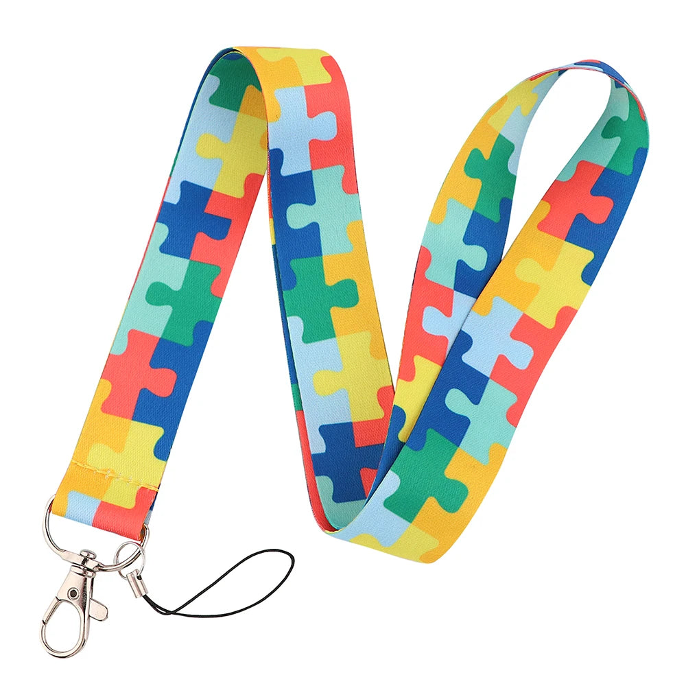 100 Designs Cute Art Lanyard for Keys Chain Badge Holder ID Credit Card Pass Hang Rope Lariat Mobile Phone Charm Accessories