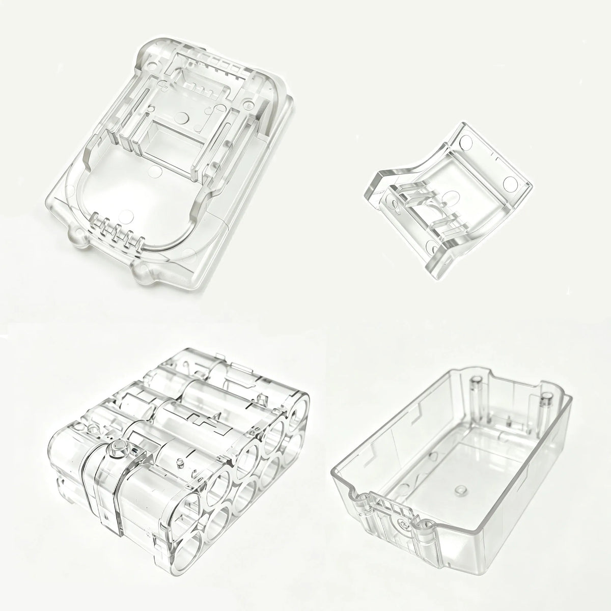 Transparent Lithium Battery Case Housing Kit DIY For Makita 18V Li-ion Batteries BL1830 Box Shell 10 Cell 18650 Connecting Tab