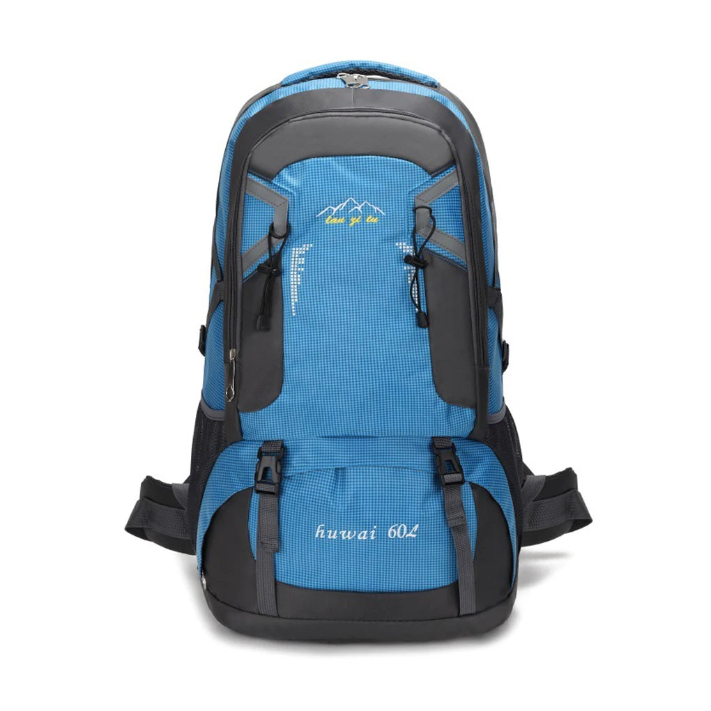 60L Backpack Outdoor Large Capacity Waterproof Rucksack Climbing Pack Zippered Portable Lightweight Bag