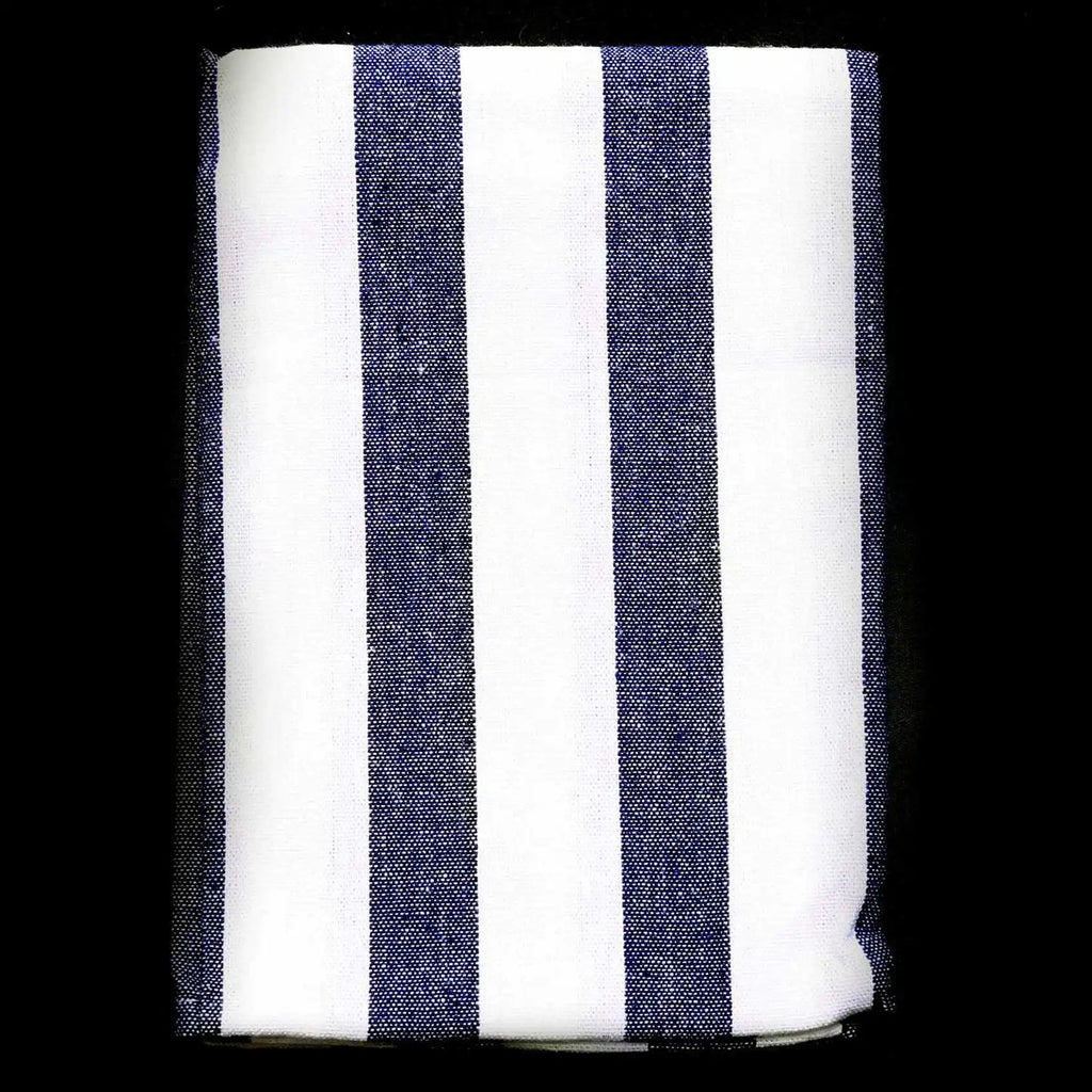 M12K-6Piece High Quality Blue White Plaid Striped Tea Towel Kitchen Towel Napkin Table Cloth 100% Cotton Woven Fabric